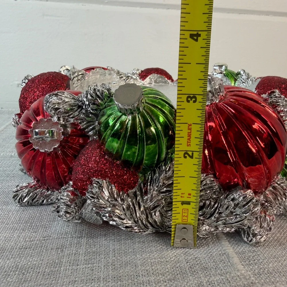 Homeworx Slatkin Ornament Christmas Candle Holder Pedestal Base Centerpiece